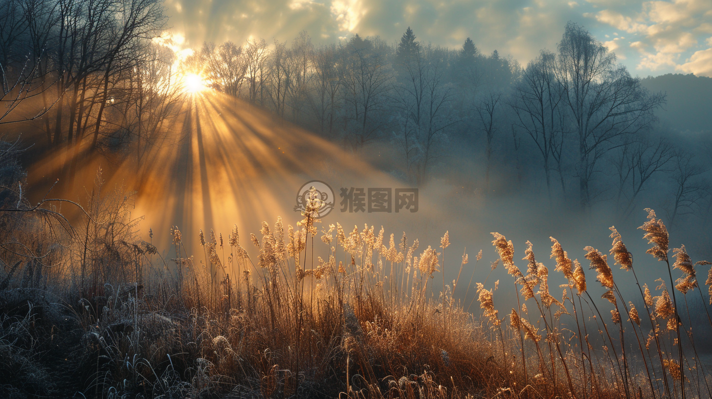 晨光洒满枝头，美妙自然惹人赞。