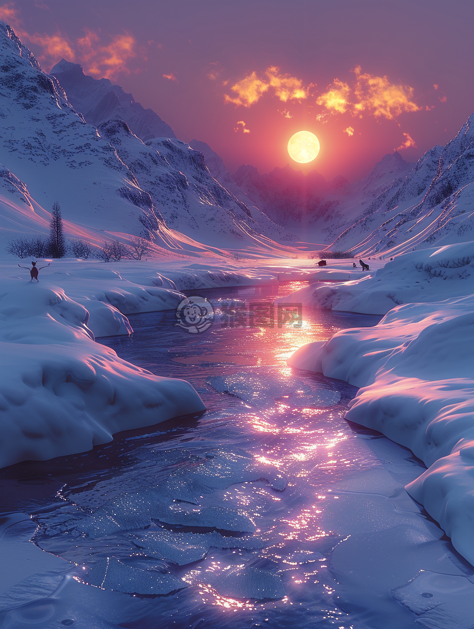 雪山晨曦