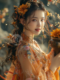 阳光下的中国美女