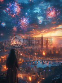 繁华夜空下的精致壁纸