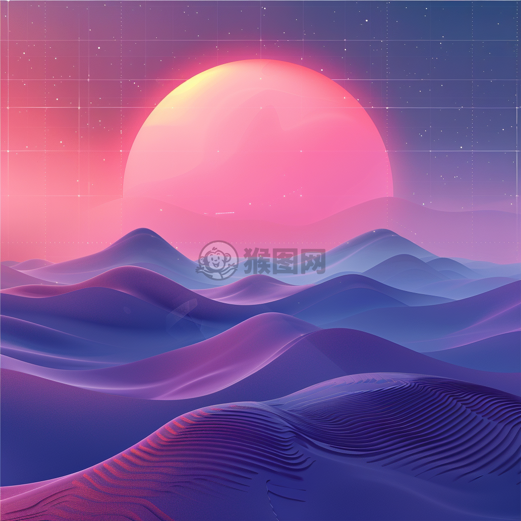 数码风格的背景渐变风格化 - 灵感来自于CyberPunk
