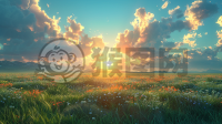 炫美画卷-广袤草原晨曦时刻 
