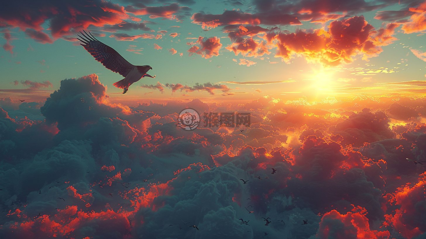 苍穹之下，鹰翔天际