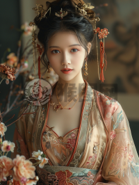 绽放的向日葵，微笑的中国美女。
