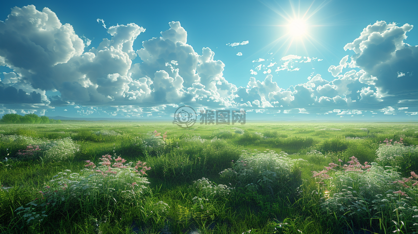 草原之美，苍穹之下，最美壁纸生成