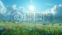 草原日出，精品壁纸，极致细节，展现美丽大自然。