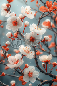 蓝白樱花赠予爱的承诺