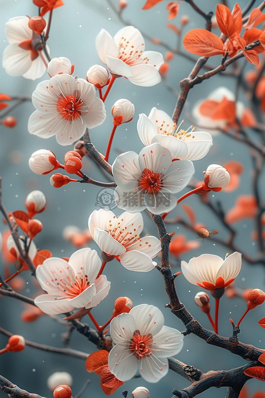蓝白樱花赠予爱的承诺