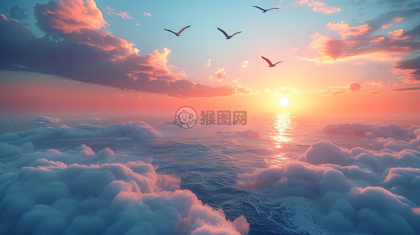 翱翔天际的CG壁纸，细腻至极。