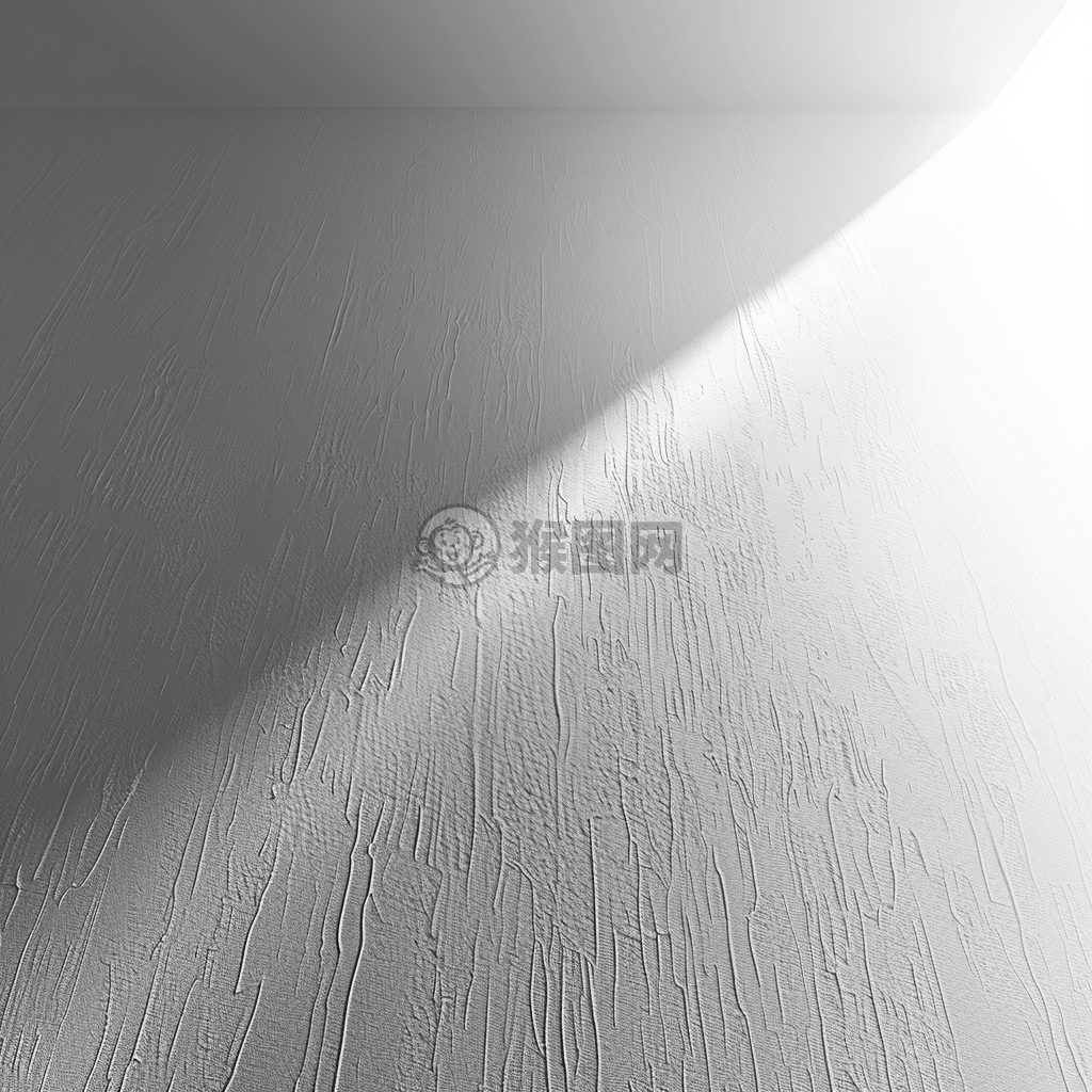 白色固体渐变背景下的深思