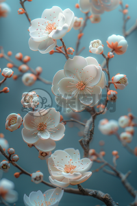 轻蓝花语，温情四溢