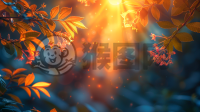 晨曦洒满树枝，美丽自然成千上万的瞩目焦点。