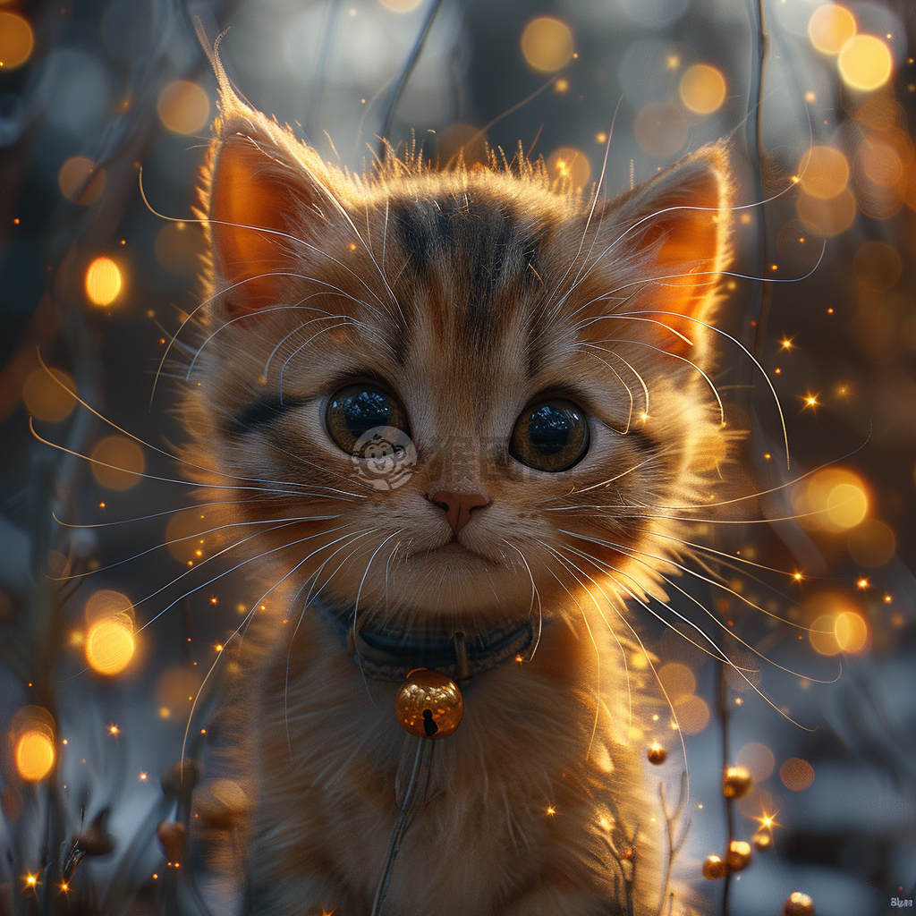 独特细致CG壁画：猫咪高清壁纸 