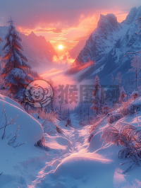雪山晨曦