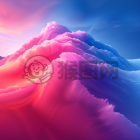 荧光粉蓝背景渐变，静谧中的惊艳