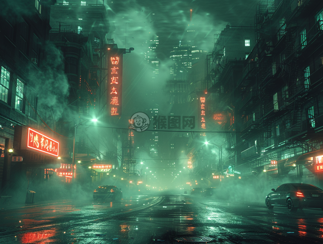 静夜街头，绿意盎然，虚幻引擎描绘无车之夜