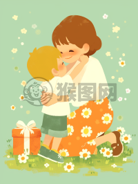母亲节礼物盒里的花与艺术
