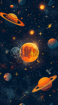 星际梦幻图案设计