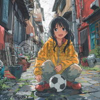 街头青春活力，街球女
