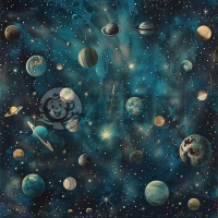 夜空繁星如诗，梦幻如