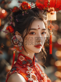 龙舞花枝贺新年