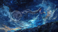 星河舞女梦幻壁纸