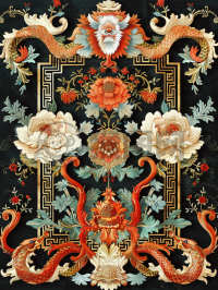 中式刺绣艺术插图 封