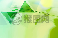清新绿色渐变背景，呈现光影效果，左上角展示抽象线条三角粽子和平面插图。整体营造欢快氛围，背景几何图案干净利落，营造整体宁静感。