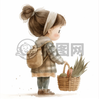 水彩画中的田园生活