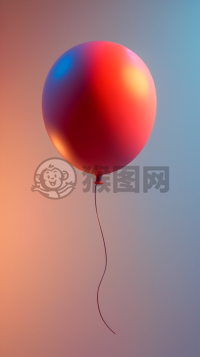 梦幻气球，白色背景，3D渲染，柔和焦点