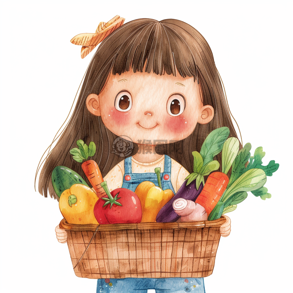 水彩画中的田园生活