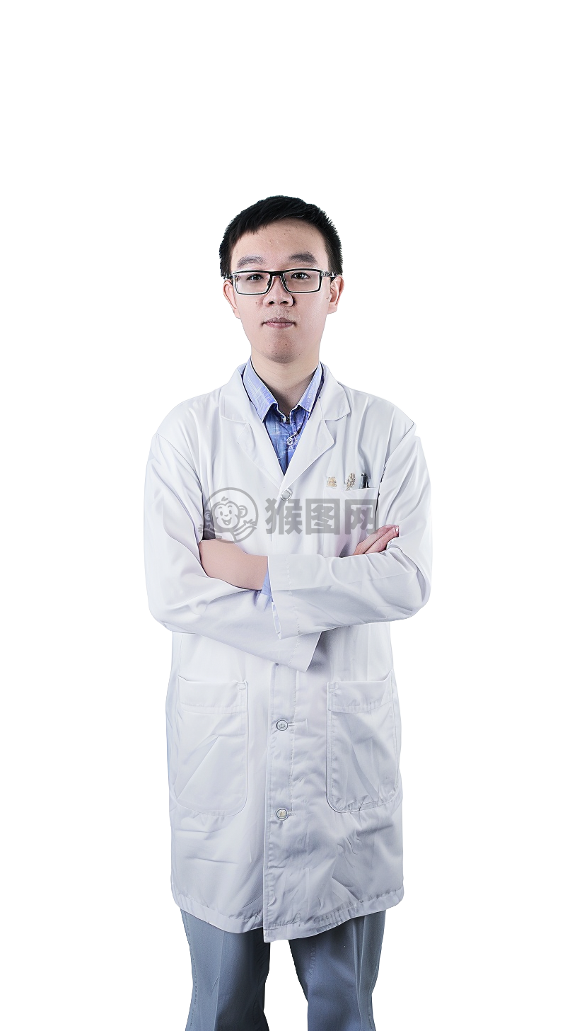 白衣天使的半身像，手持尼康相机，背景洁白无瑕。