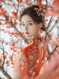春节少女绚丽裙装动态摄影记事
