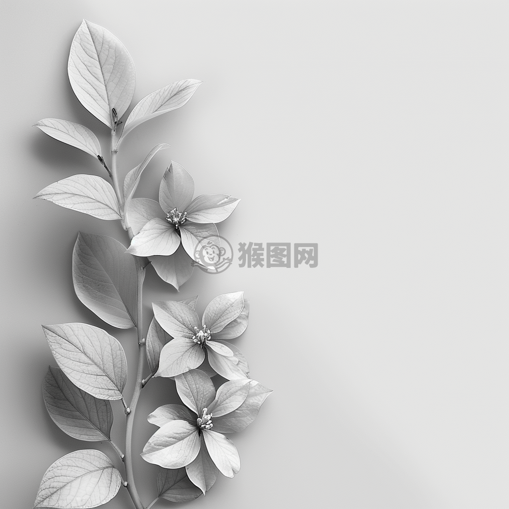 白色朴素背景风格下的原始风格简约之美，静谧之韵