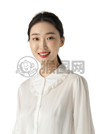 现代简约风格商业摄影，中国女性模特精致肌肤白衬衫