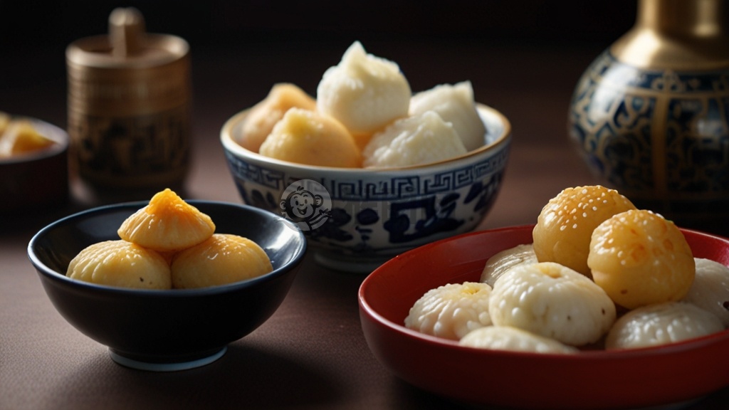 品尝传统美食：传统糕点、糯米团和中国风美食