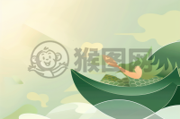 龙舟竞渡端午节，粽子香飘乐满园。