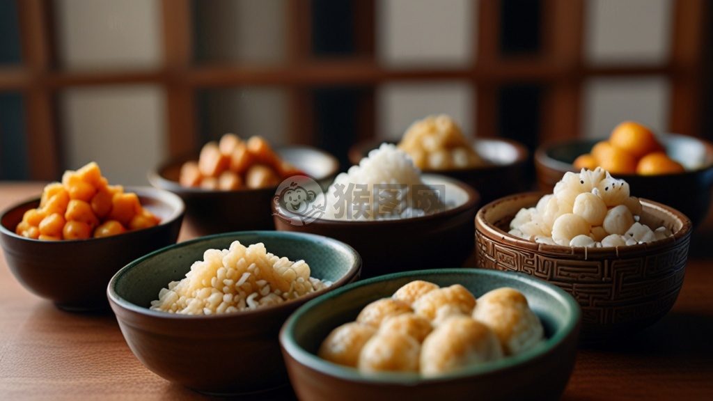 品尝传统美食：米糕、糯米团和中国风味的菜品
