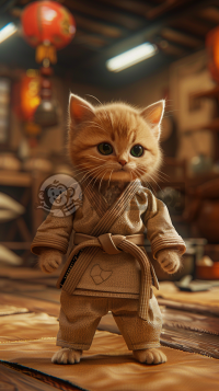 “小猫瑜伽柔韧忍者武术练习”。