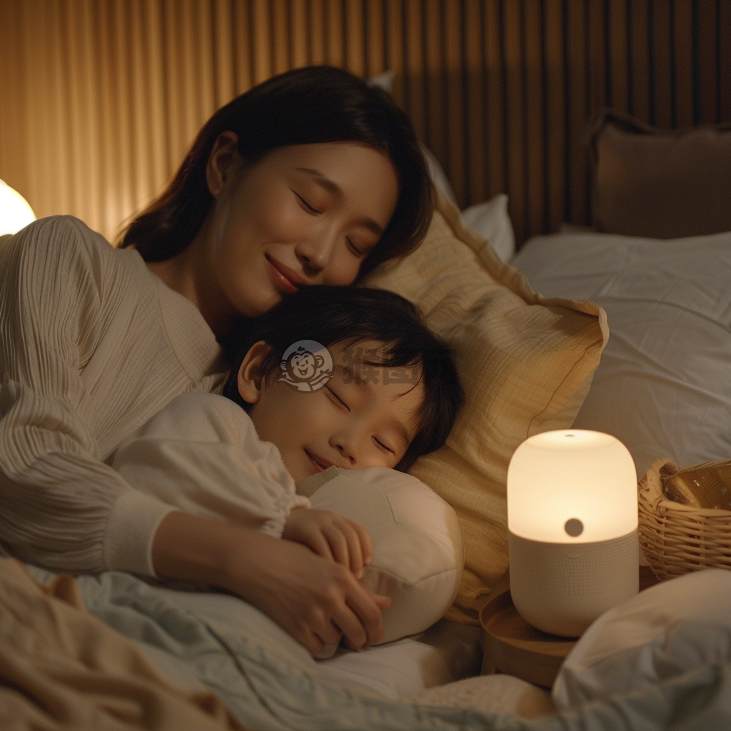 标题可以是：“温馨夜灯，助眠之光”