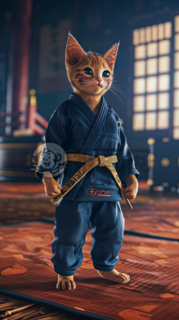 “小猫瑜伽柔韧忍者武术练习”。