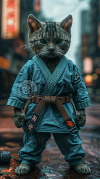 “小猫瑜伽柔韧忍者武术练习”。