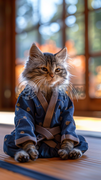 “小猫瑜伽柔韧忍者武术练习”。