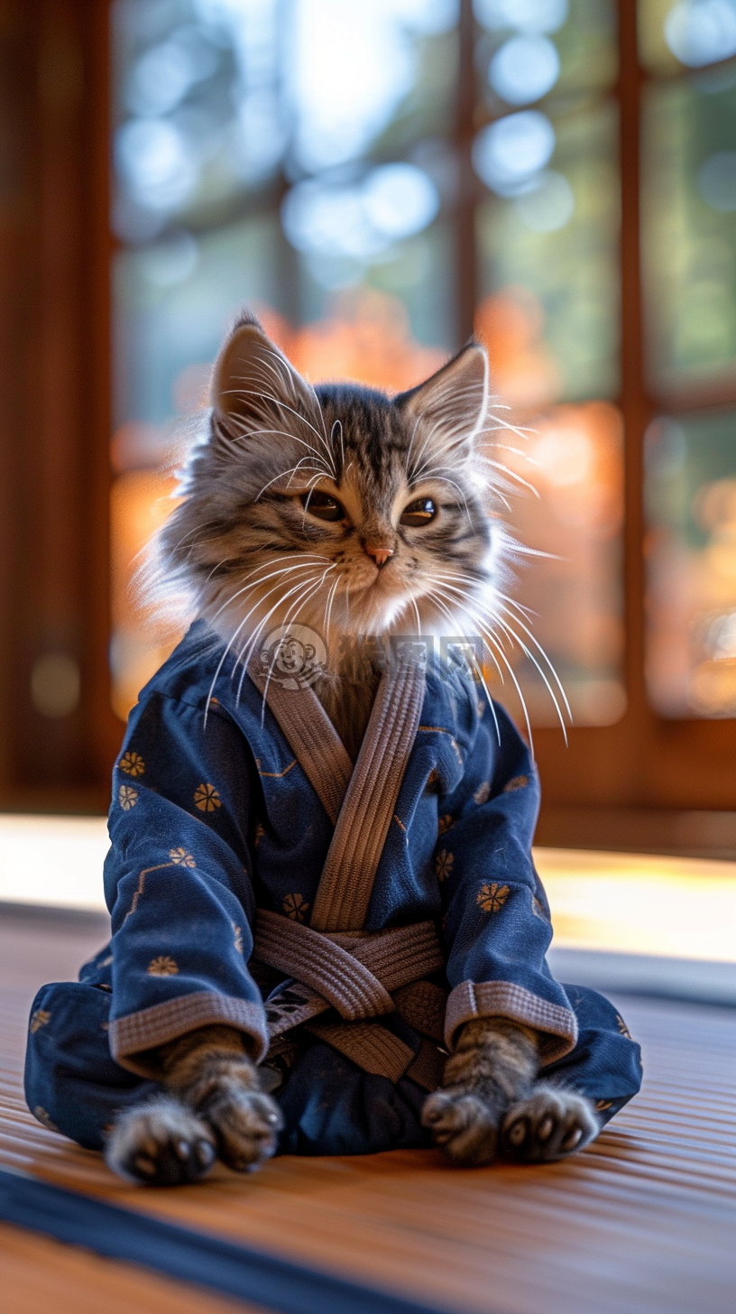 “小猫瑜伽柔韧忍者武术练习”。