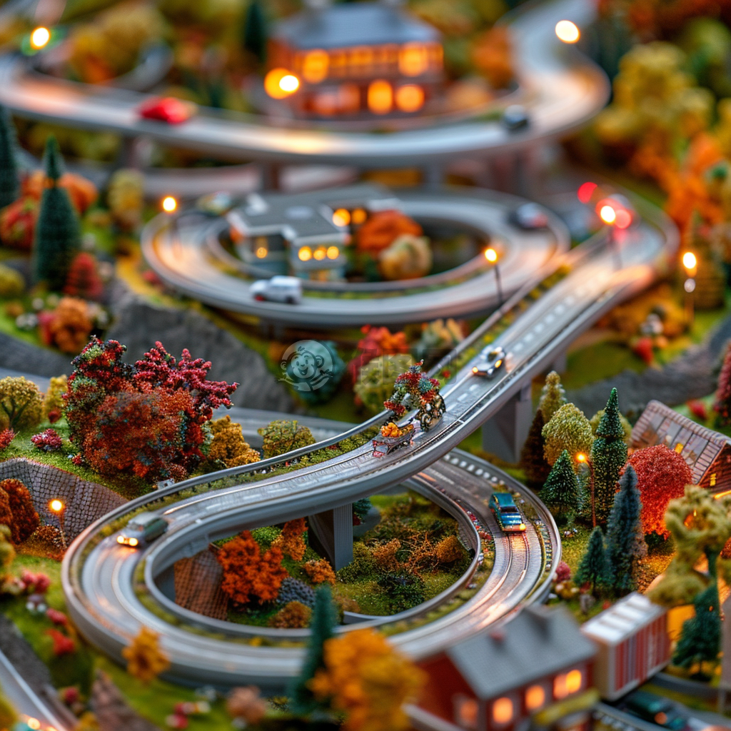 微型城市道路美景