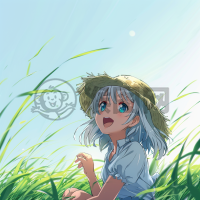 阳光下的草帽少女