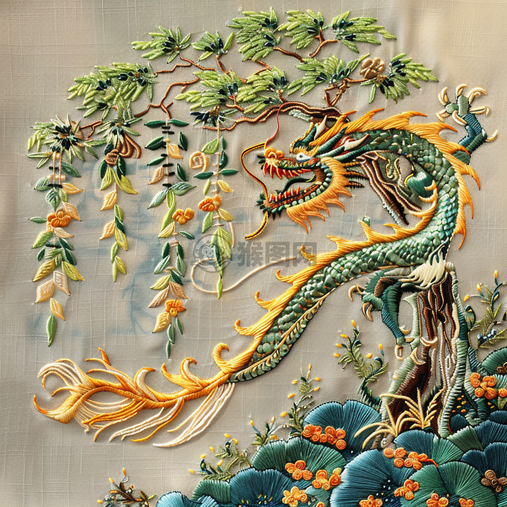 苏州园林艺术中青龙飞舞的艺术景象标题为“陈佳玲视角下张大千山水墨画中的细节”。