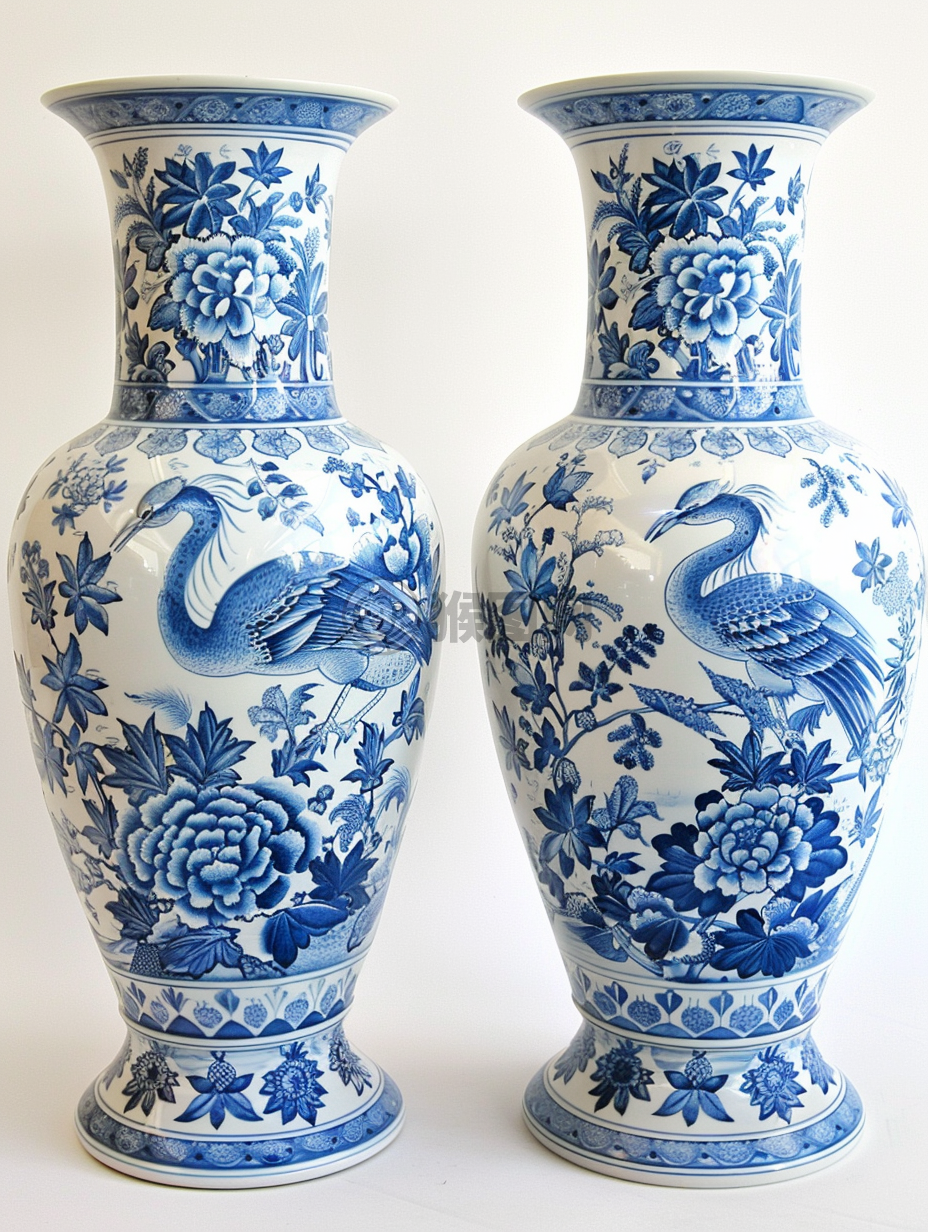纽约艺术展上的希迪·萨哈花瓶：黄锡樵仿射涂鸦风格，厚重油彩，白蓝染色，静谧对称之美