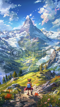 田园怀旧风格动画壁纸，细腻描绘，如宫崎骏般精致