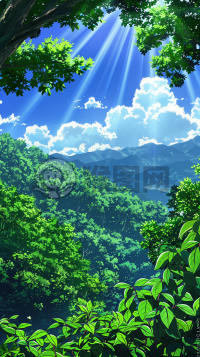 田园怀旧风格动画壁纸，细节丰富，绝美雪山，细腻动人